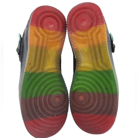 Nike Jordan Fusion 5 V AF-1 Shoes Men sz 8 Black Rainbow Mid Sneakers 070911-LN3 - Picture 3 of 16